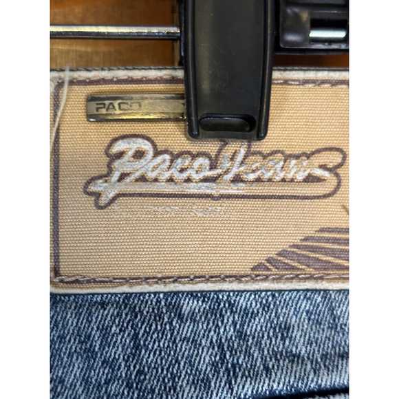 Vintage Paco Denim Jeans Straight Leg Cut Button Zip Fly Acid Wash Men's 40x32 - Picture 11 of 13